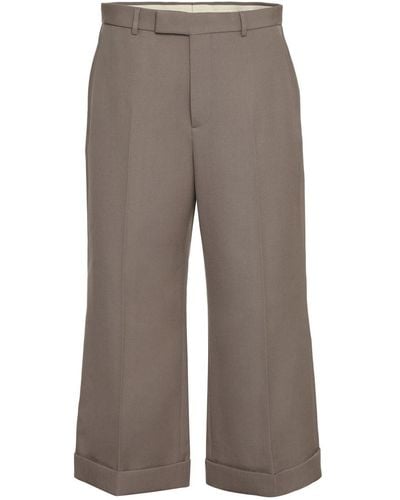Gucci Wool Gabardine Trousers - Grey