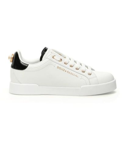 Dolce & Gabbana Portofino Light Leather Low-top Trainers - White