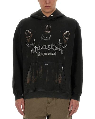 Represent Sweatshirt With Print - Black