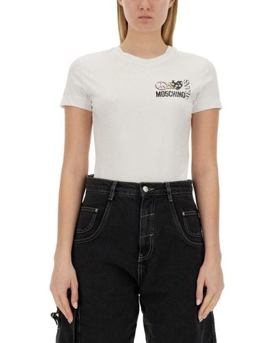 Moschino Jeans T-shirt With Logo - White