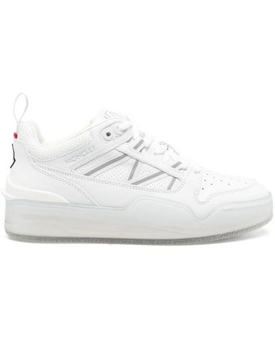 Moncler Pivot Low-top Leather Sneakers - White