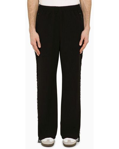 Needles Track Pants With Fringes - Black