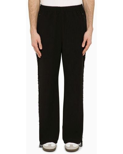 Needles Track Trousers With Fringes - Black