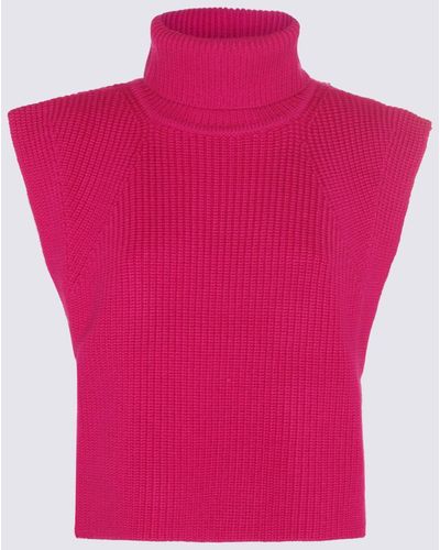 Isabel Marant High Neck Knitted Vest - Pink