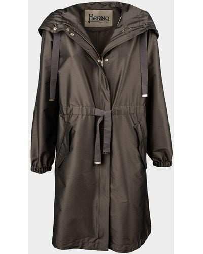 Herno Mud-colored Duster - Black