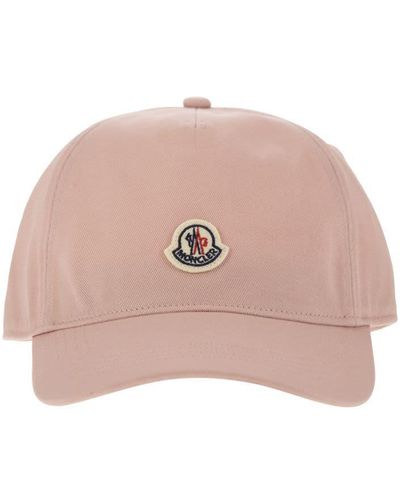 Moncler Baseball Cap With Logo - Pink