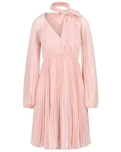 Zimmermann 'sunray Plissè' Midi Dress - Pink