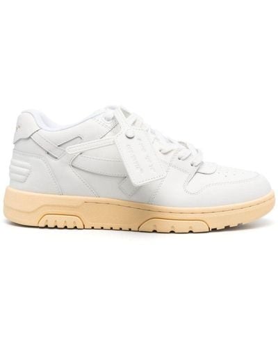Off-White c/o Virgil Abloh Off- Out Of Office Leather Sneakers - White