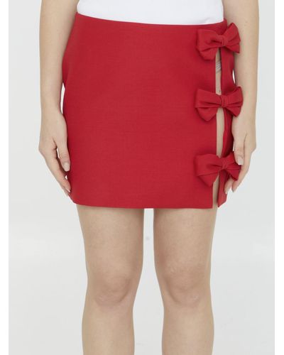 Valentino Garavani Crepe Couture Miniskirt - Red