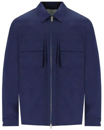 Woolrich Crinkle Shirt-Style Jacket - Blue