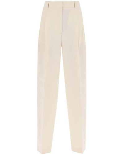 Totême Toteme Double-pleated Viscose Pants - White
