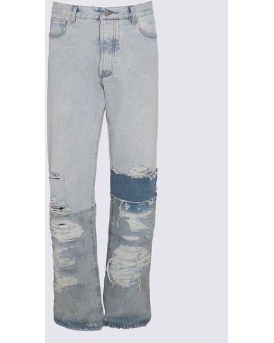 Heron Preston Light Blue Cotton Jeans - Grey