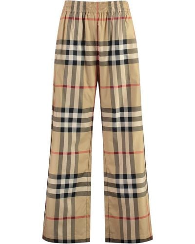 Burberry Cotton-twill Bush-trousers - Natural