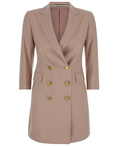 Tagliatore Blazer Dress With Buttons - Brown