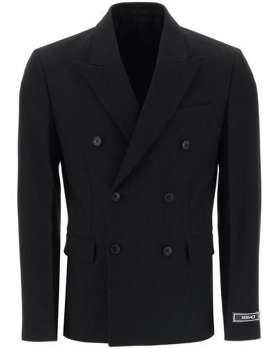 Versace Tailoring Jacket In Wool - Black