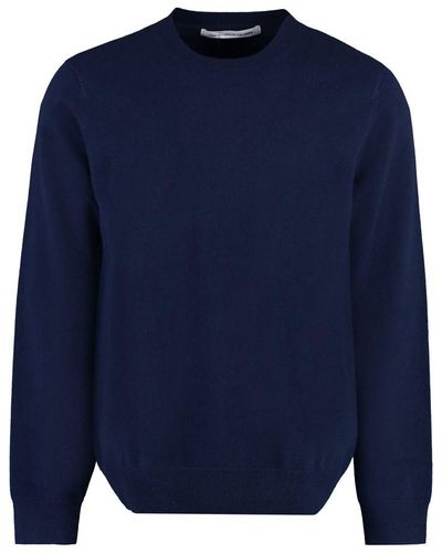 Comme des Garçons Crew-Neck Wool Sweater - Blue