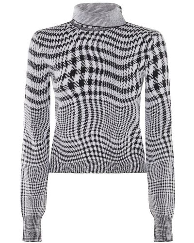 Burberry And Wool Blend Jumper - Grey