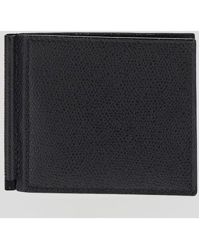 Valextra Simple Grip Wallet - Black