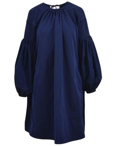 Calvin Klein Lace Detail Bishop Dress - Blue