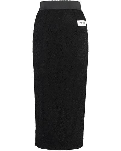 Dolce & Gabbana Kim Dolce&gabbana - Lace Skirt - Black