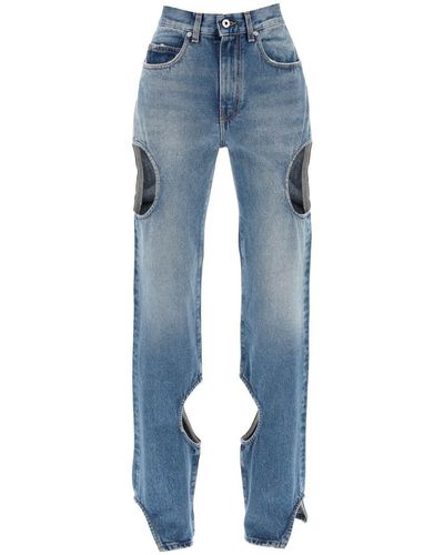 Off-White c/o Virgil Abloh Meteor Cut-out Jeans - Blue