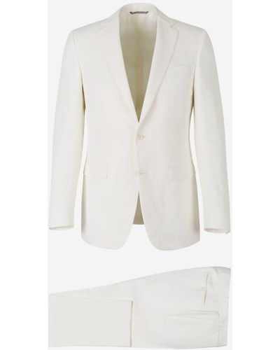 Canali Linen And Silk Suit - White