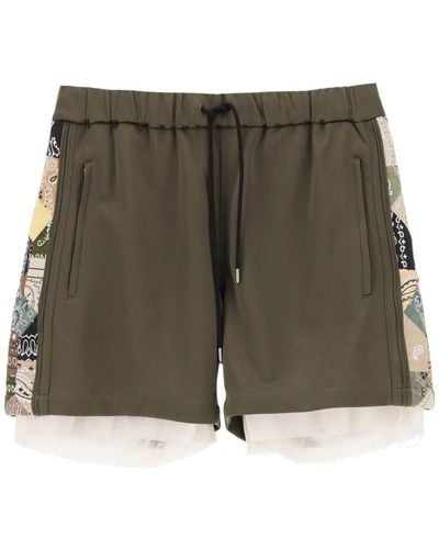 Children of the discordance Jersey Shorts With Bandana Bands - Green