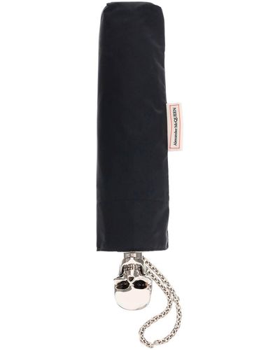 Alexander McQueen Skull Folding Umbrella - Black