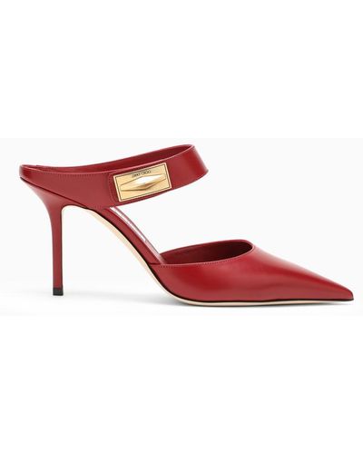 Jimmy Choo Nell Mule 85 Cranberry - Red