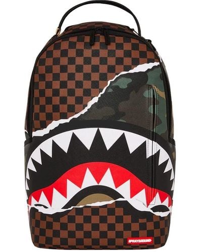 Sprayground Tear It Up Camo Backpack - Red