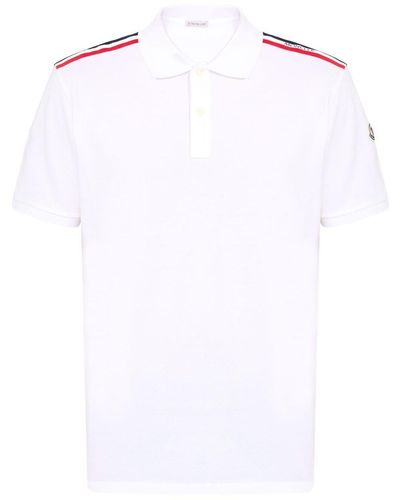 Moncler Piquet Cotton Polo Shirt - White