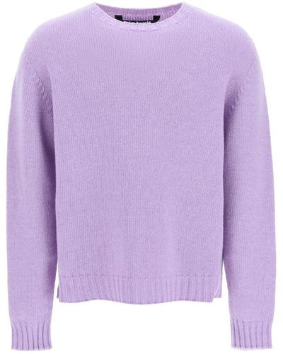 Palm Angels Curved Logo Sweater - Purple