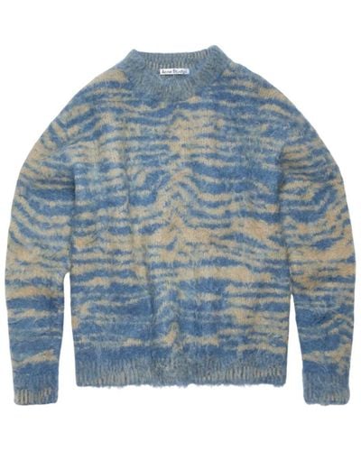 Acne Studios Kameo Relaxed-fit Wool-blend Jumper - Blue
