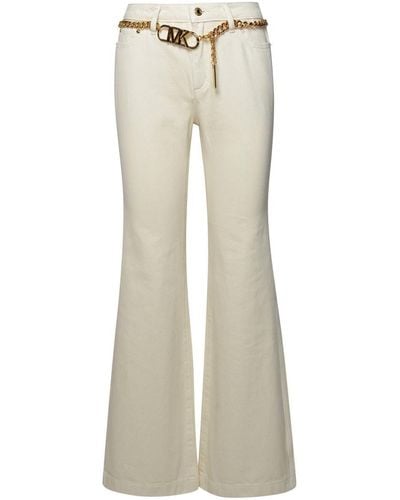 Michael Kors Ivory Cotton Jeans - Natural