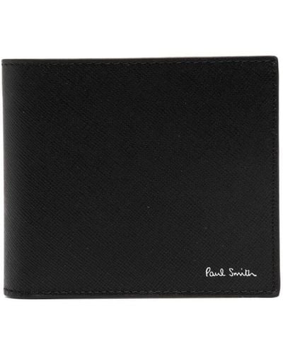 Paul Smith Signature Stripe Balloon Leather Wallet - Black