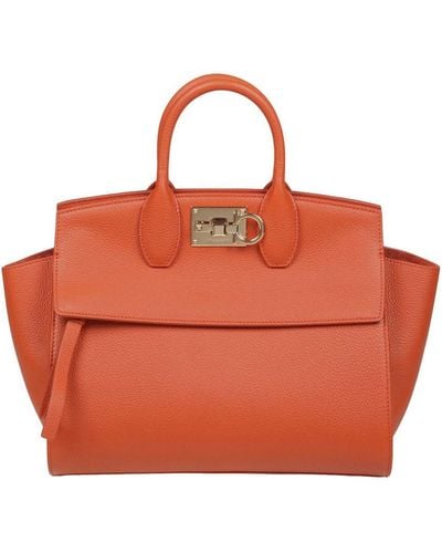 Ferragamo Studio Sof Handbag - Orange