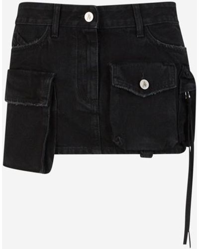The Attico Mini Denim Skirt - Black