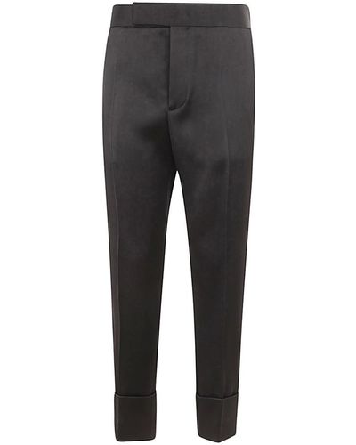 SAPIO Double Satin Pants Clothing - Gray