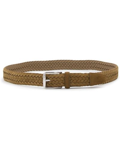 Tod's Suede Braided Belt - Natural