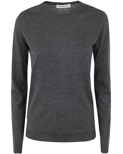 GOES BOTANICAL Long Sleeves Crew Neck Sweater Clothing - Grey