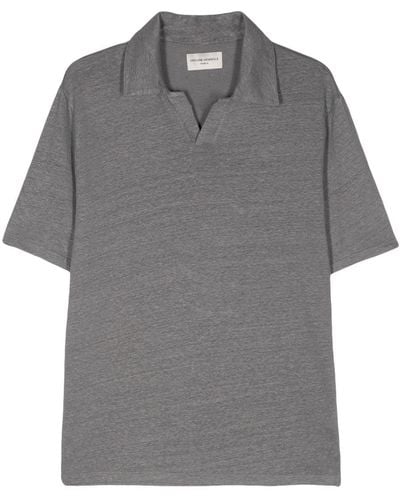 Officine Generale Knitted Polo Shirt - Grey