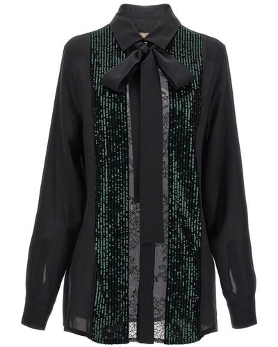 Elie Saab Sequin Lace Shirt Shirt, Blouse - Black