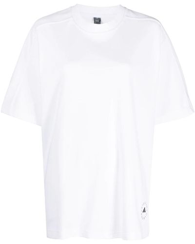adidas By Stella McCartney Logo-print Cotton-blend T-shirt - White