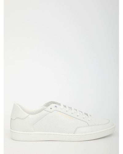 Saint Laurent Court Classic Sl/10 Perforated Trainers - White