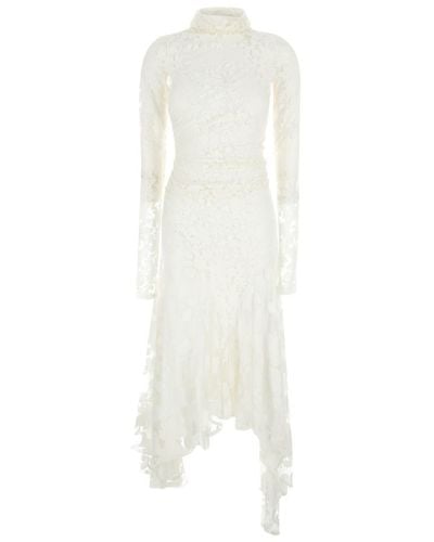 Philosophy Di Lorenzo Serafini Longuette Asymmetric Dress - White