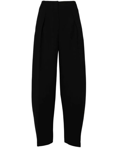 Jacquemus Le Pantalon Ovalo Tapered Pants - Women's - Spandex/elastane/polyester/cotton - Black