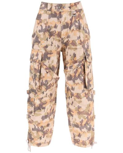 Isabel Marant 'elore' Camouflage Cargo Pants - Natural
