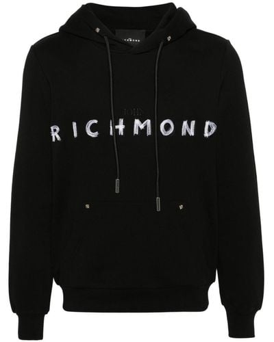 John Richmond Logo Embroidery Sweatshirt - Black