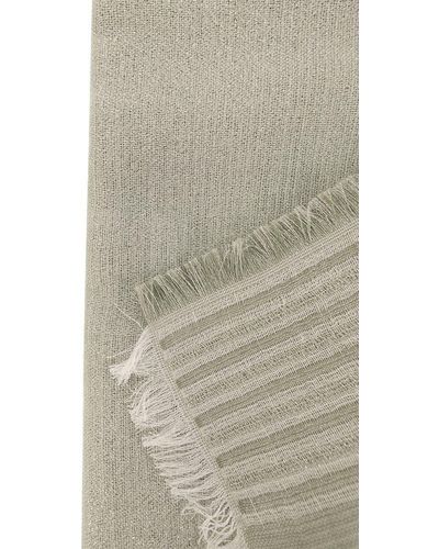 Peserico Cotton, Modal, Linen And Lurex Blend Triple Veil Stole - Gray