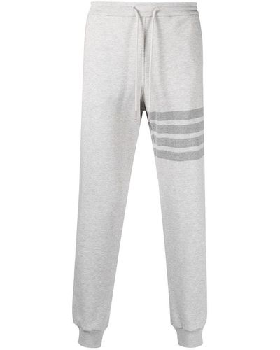 Thom Browne 4-bar Stripe Cotton Track Trousers - Grey